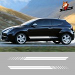 Vinyl Sticker Car Side Stripes Side Skirts Graphics Decals Racing Sport Car Stickers For Alfa Romeo Giulia Mito Spide